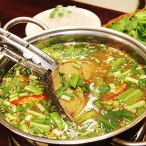 Lẩu cá bớp tương me